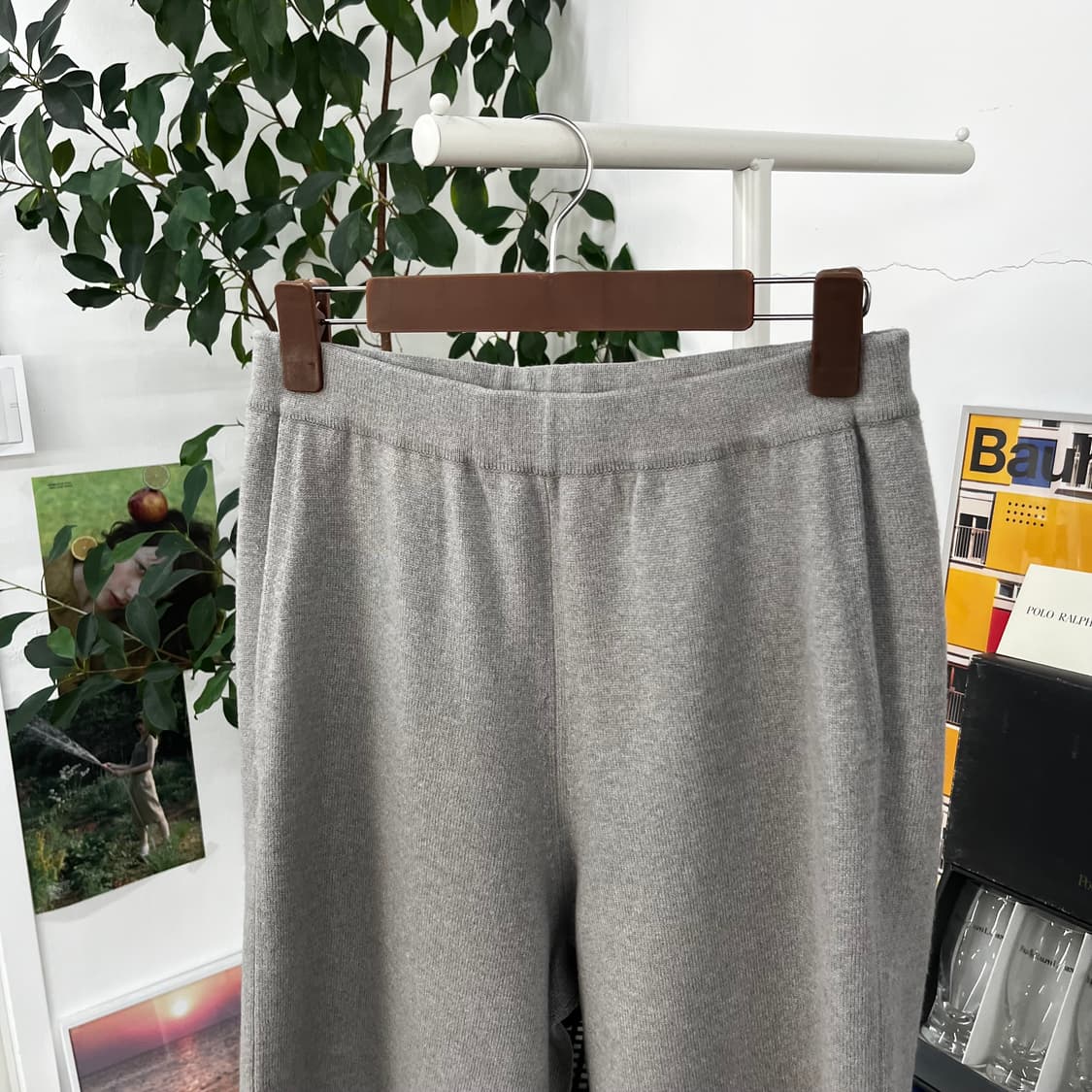 더캐시미어 캐시미어100% 와이드 니트 팬츠 67-98 상품이미지2