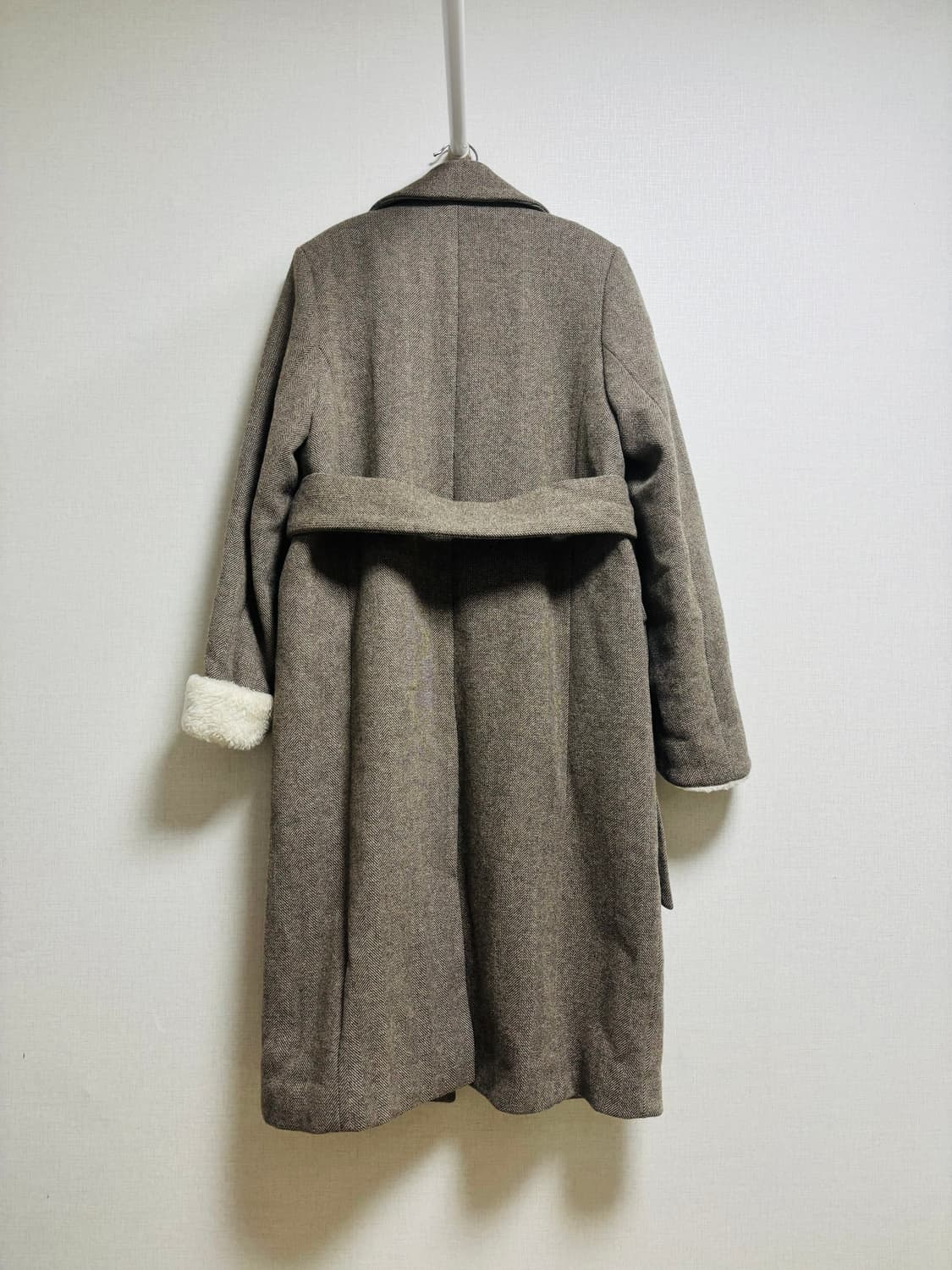 엔오르 ENOR 울 헤링본 롱 코트 상품이미지4