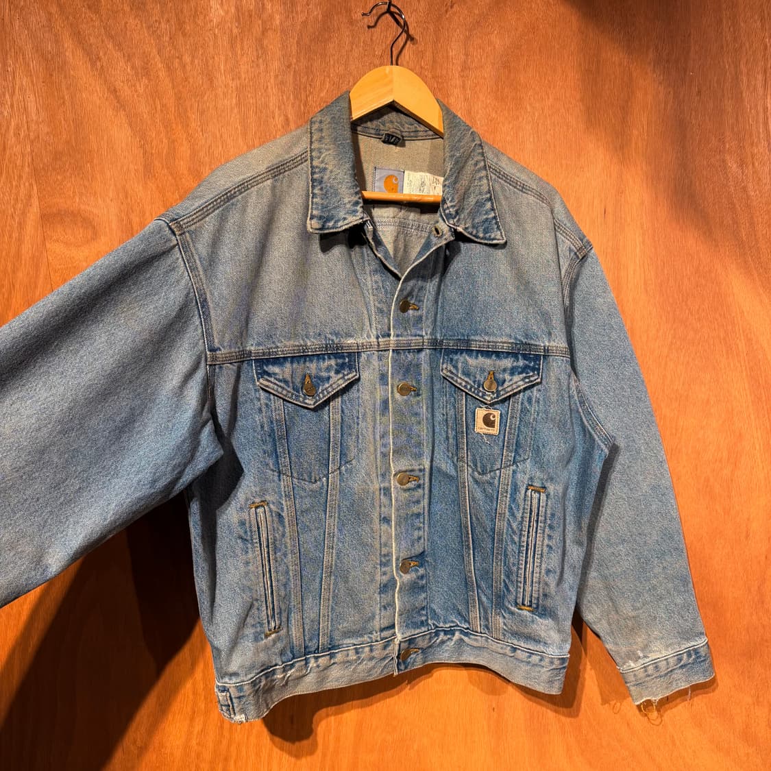 칼하트 USA 90s J12DST 데님 트러커 자켓 M 100~105 상품이미지1