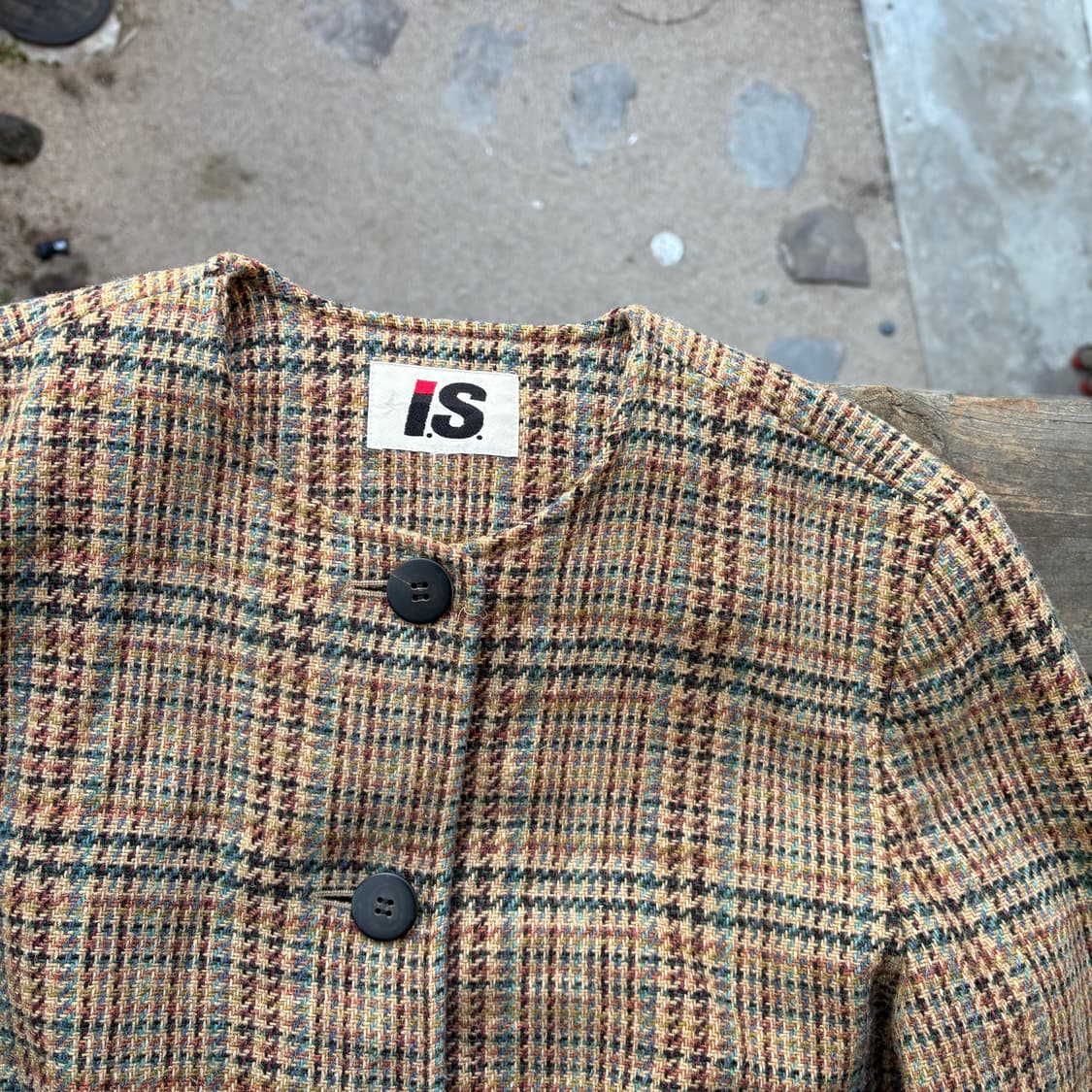 80s 이세이미야케 스포츠 울 트위드 자켓 상품이미지4