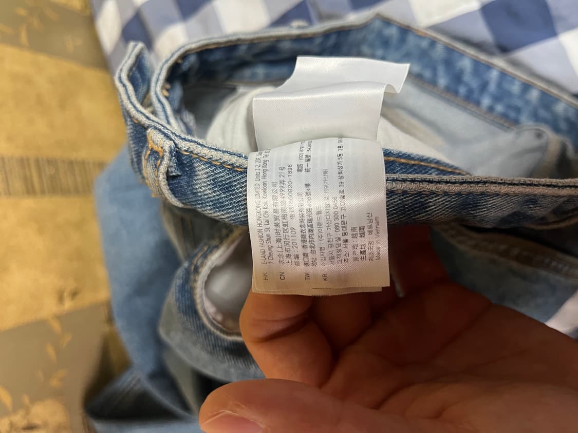 스파오 연청데님 와이드 32-33 상품이미지7