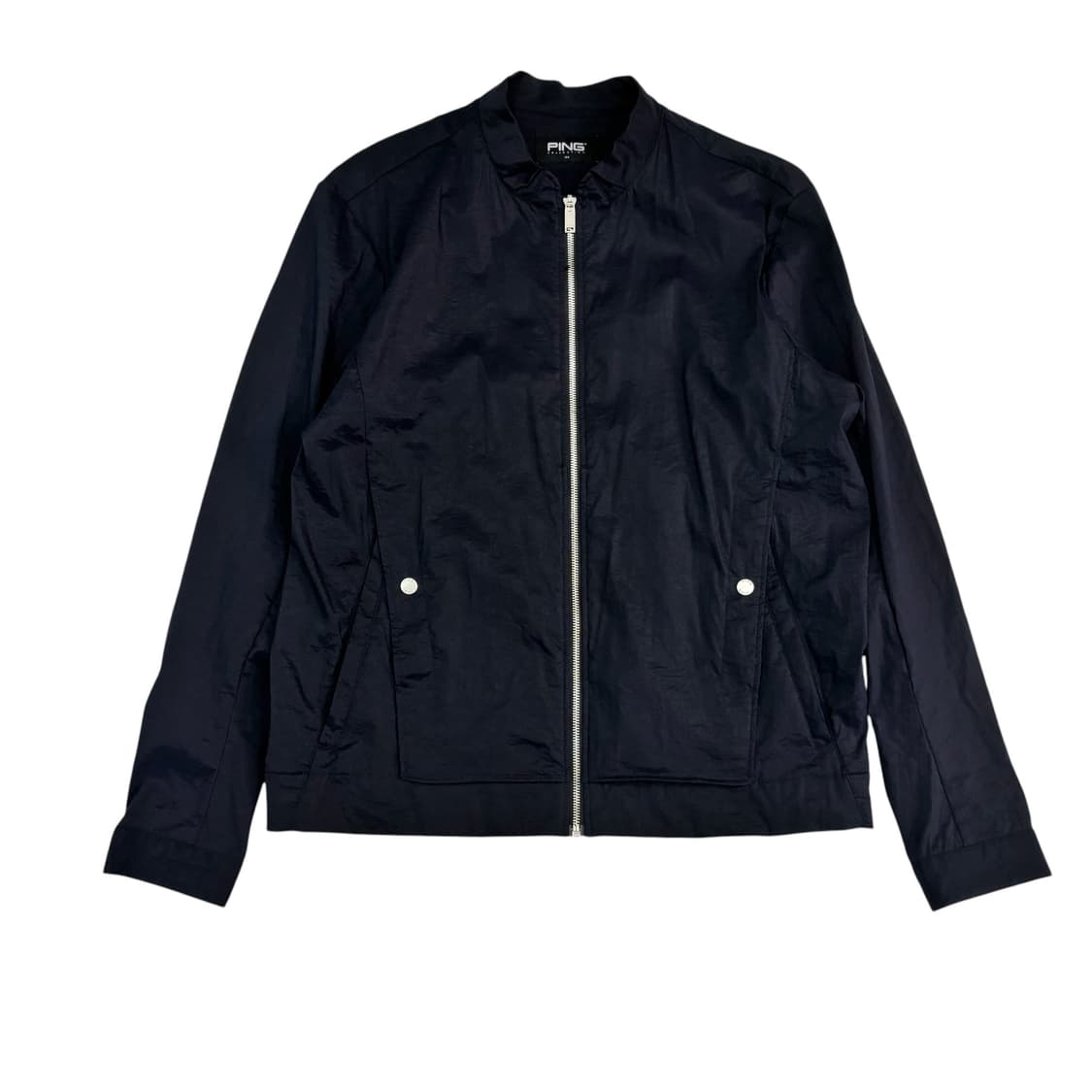 핑 네이비 이중 포켓 바람막이 점퍼 상품이미지1