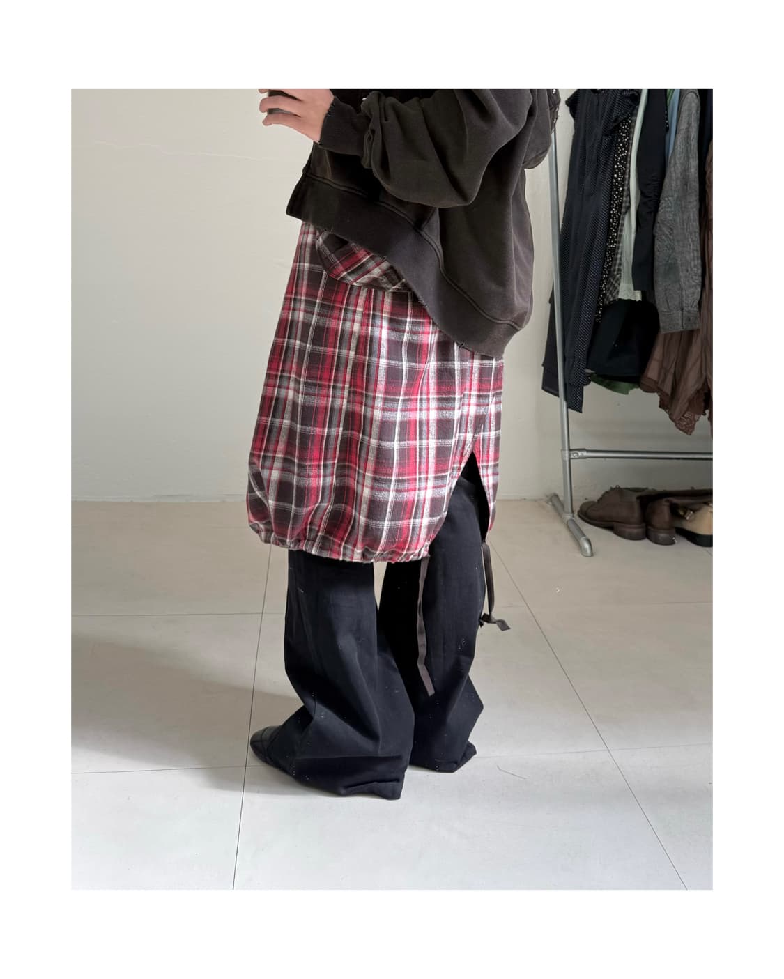 빈티지 체크 원피스 상품이미지3