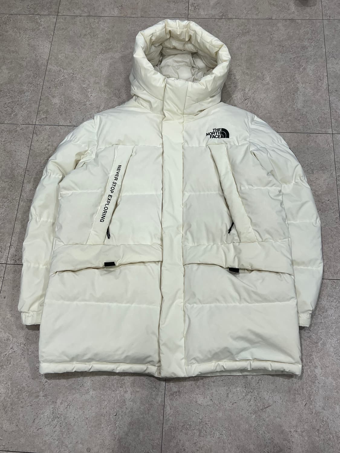 노스페이스 팀코리아 구스다운 패딩 점퍼 크림 상품이미지2