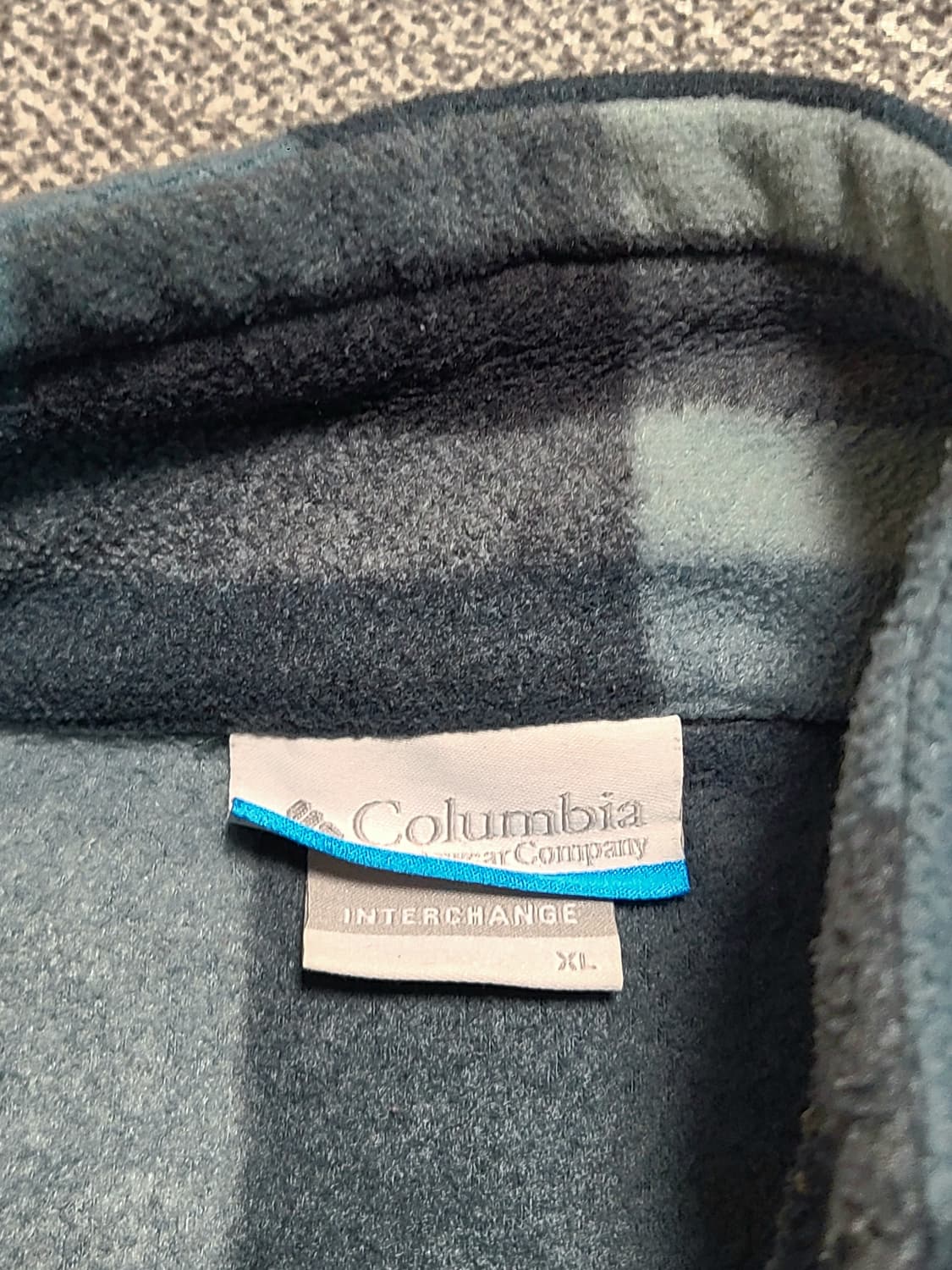 콜롬비아 체크 후리스 XL 상품이미지3