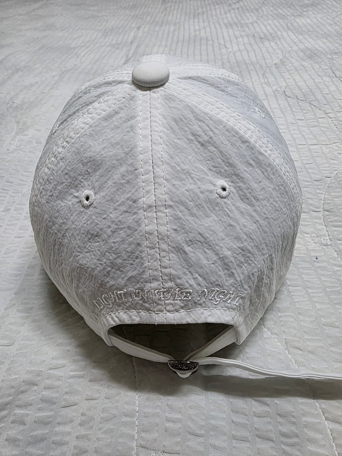 린에비뉴 LA 로고 나일론 볼캡 - 트리플 화이트 lin avenue 상품이미지5