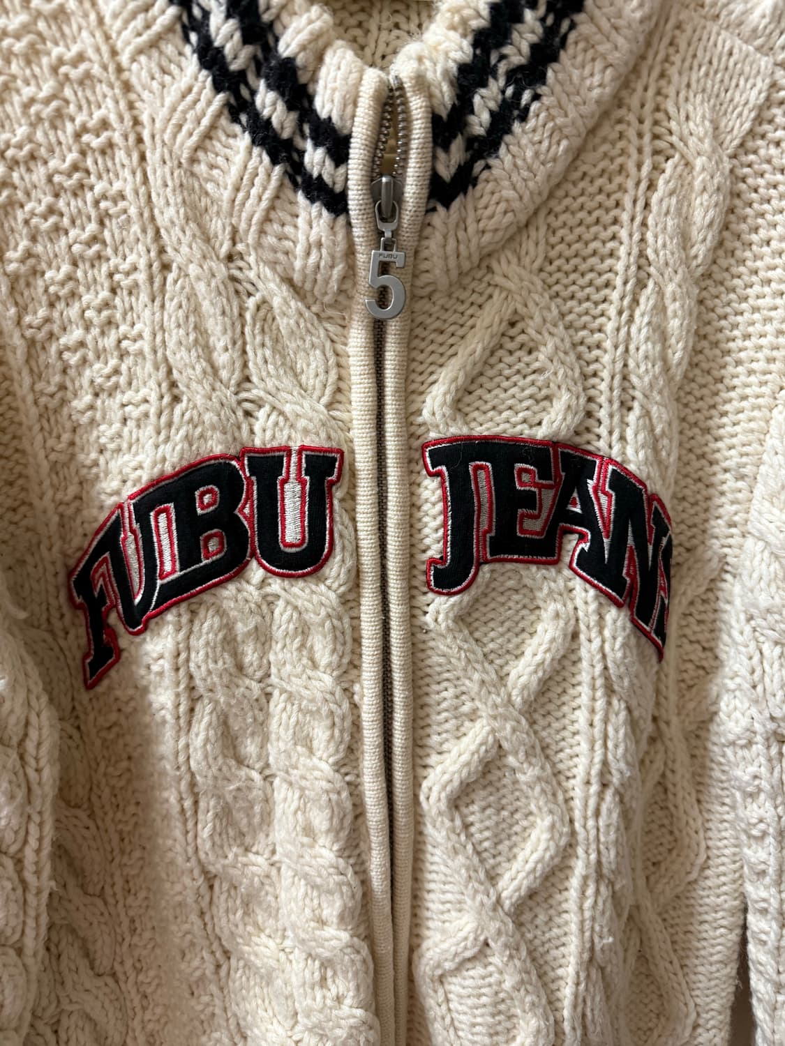 FUBU 후부 니트 집업 상품이미지3