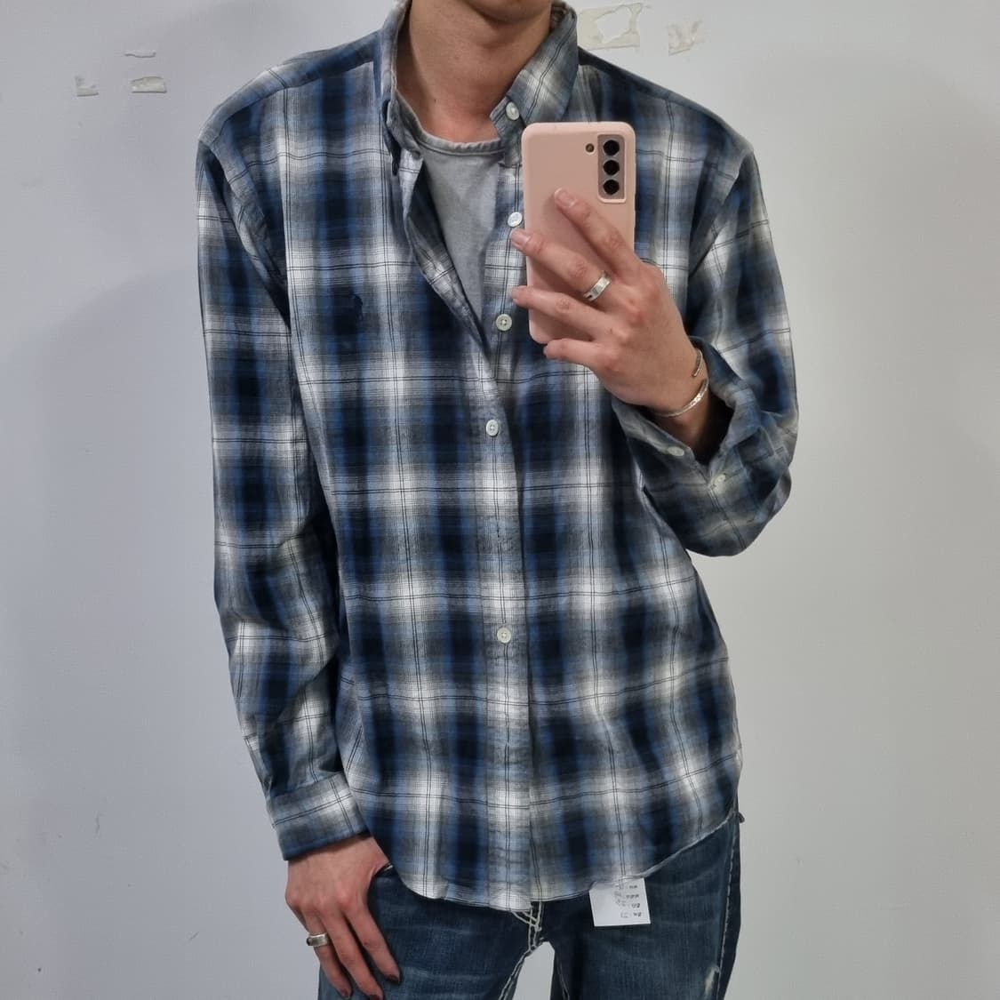 1990s 폴로 스포츠 체크셔츠  상품이미지3