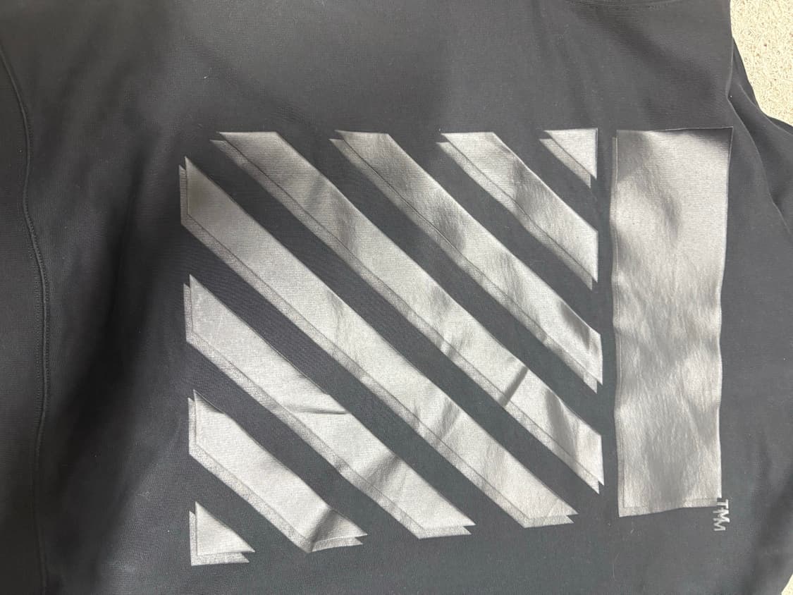 오프화이트 다이애그 탭 슬림 후드 집업 블랙 XL 상품이미지3