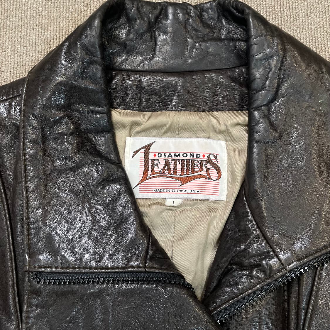 90s Diamond Leathers usa 우먼스 빈티지 리얼레더 자켓 상품이미지2