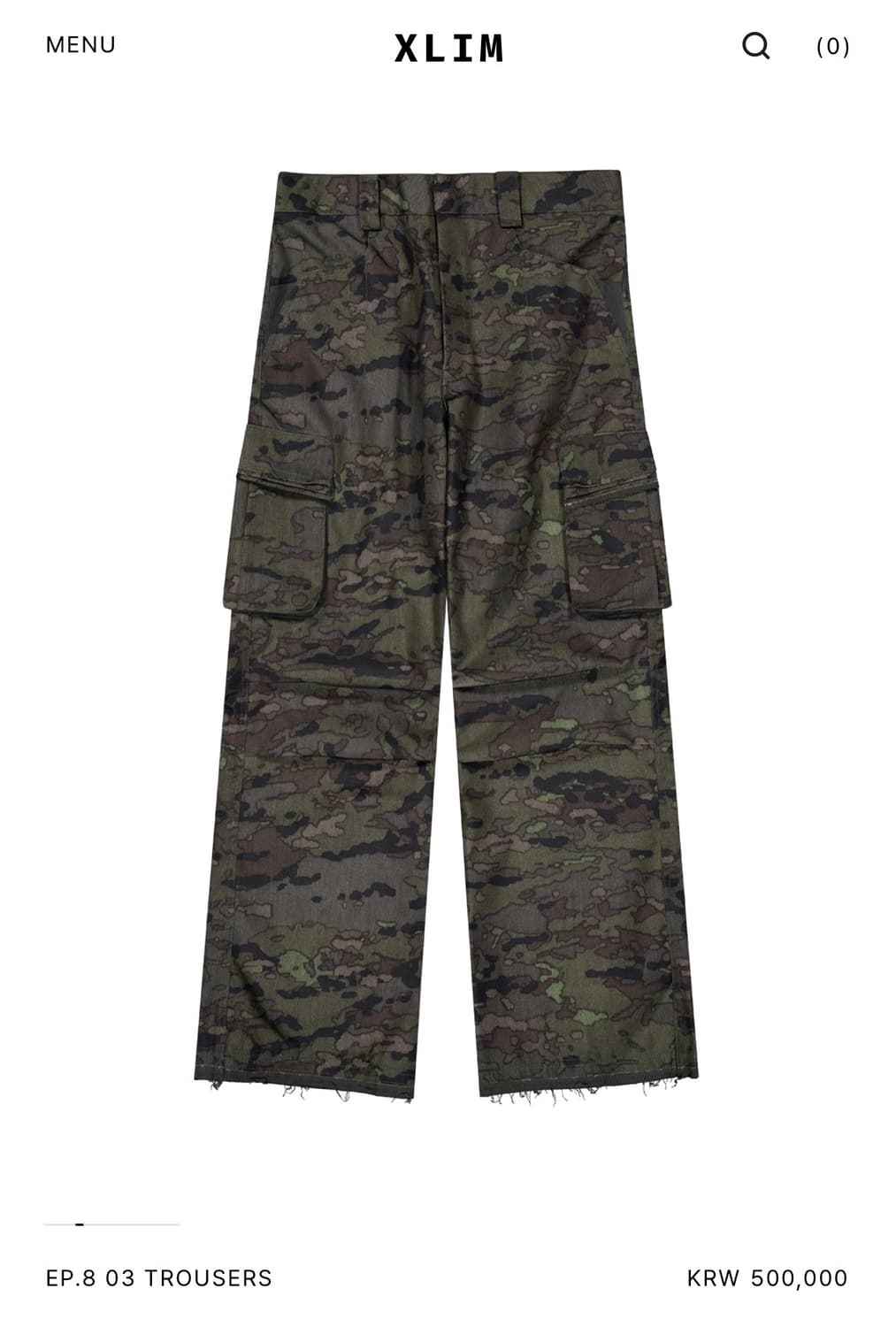 (새상품) Xlim ep.8 03트라우저 카모 M 상품이미지1