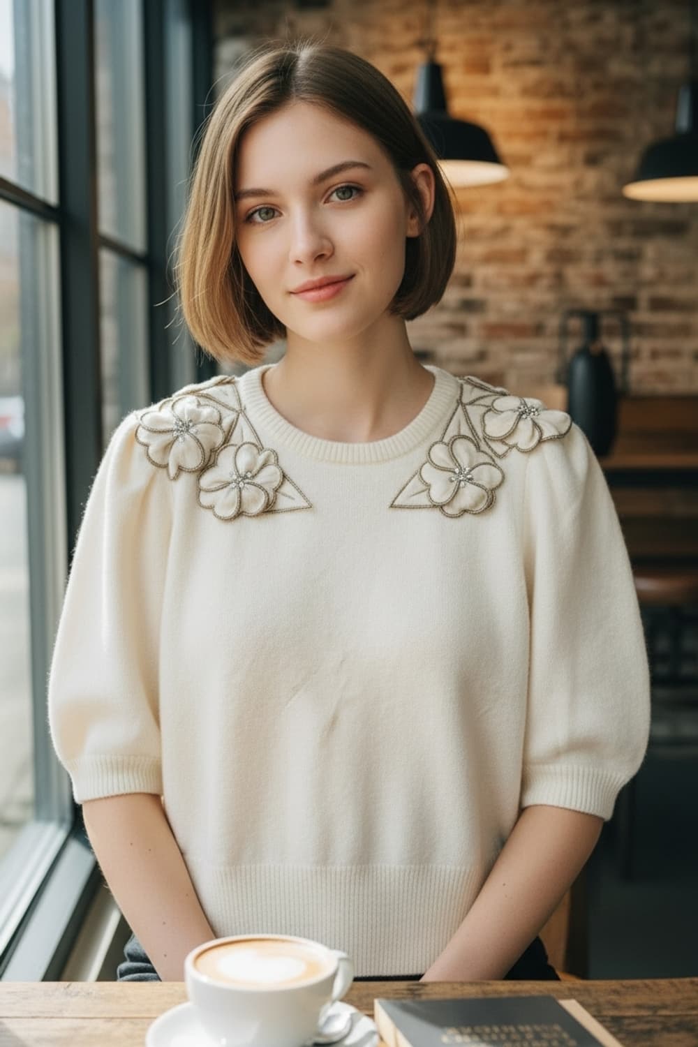 Yves Saint Laurent 빈티지 플라워 니트 상품이미지2