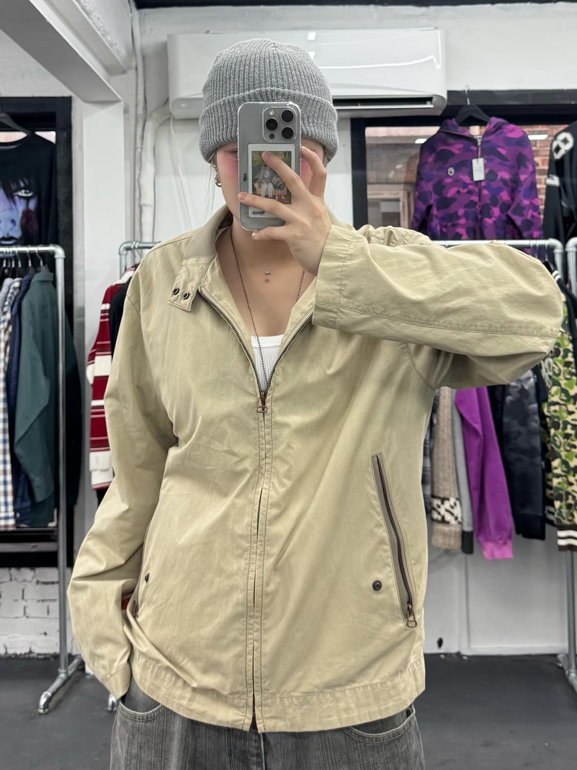 휴고 보스 넥버튼 코튼 자켓 상품이미지4