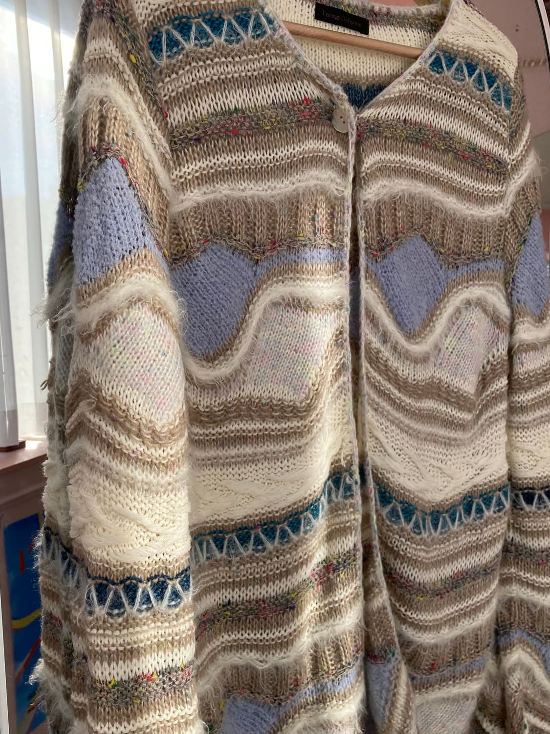 에스닉 아이보리 믹스 니트 가디건 상품이미지3