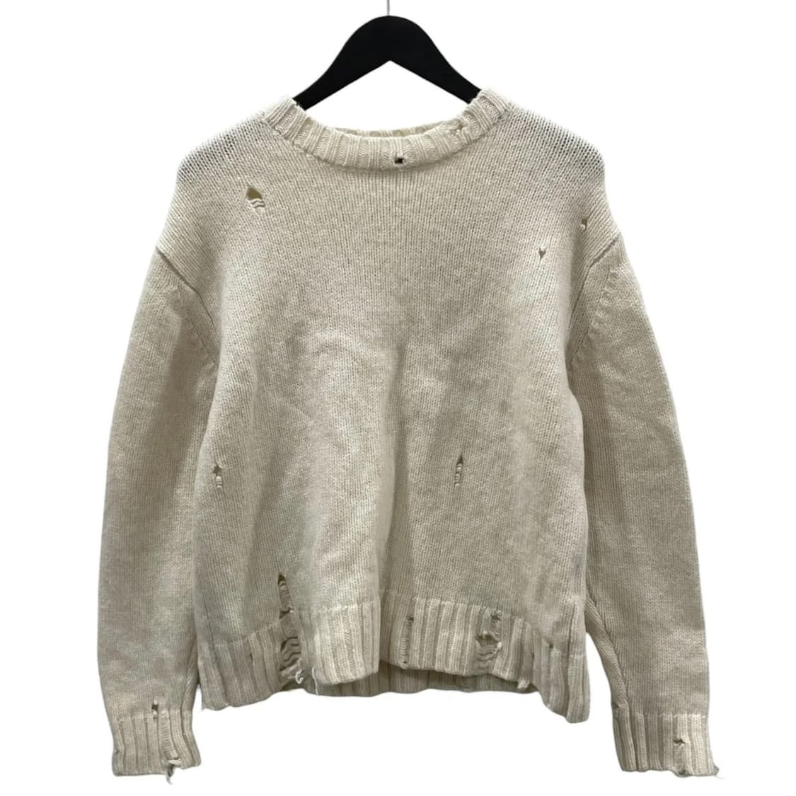 UNUSED 3G Crew neck damage knit 3 US1925 상품이미지1