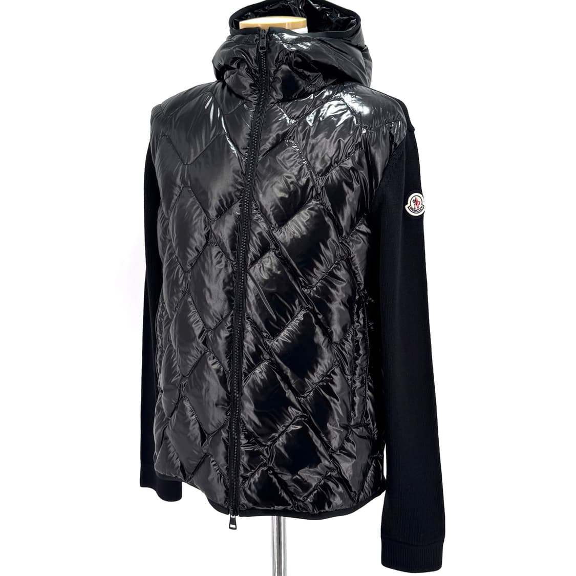 [L사이즈] 몽클레어 울 니트 후드 패딩 자켓 블랙 상품이미지9
