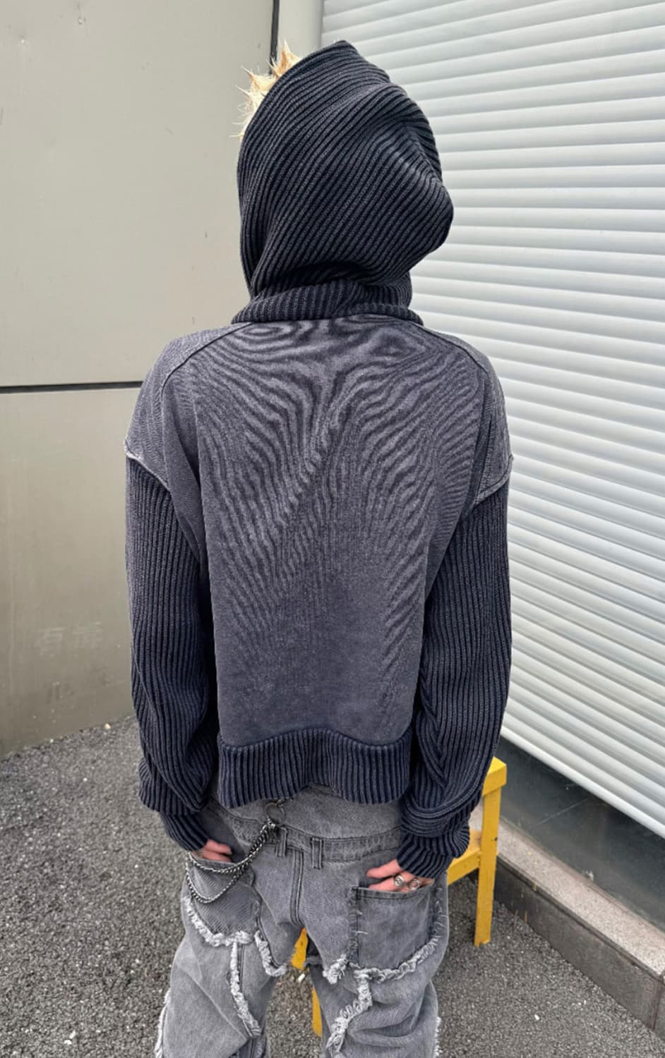 빈티지 니트 후드집업 XL 상품이미지3