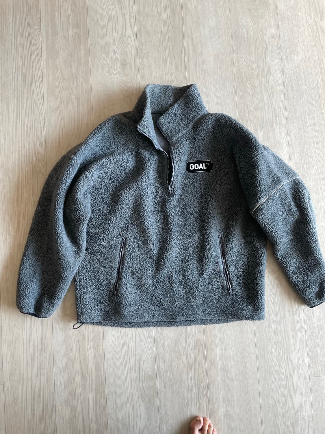 골스튜디오 오버핏 플리스 하프집업 M 상품이미지1