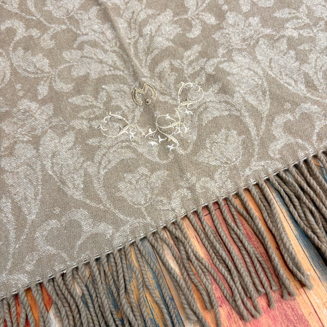 Mila schon 밀라숀 울캐시미어 오트밀 에스닉 머플러 숄  상품이미지4