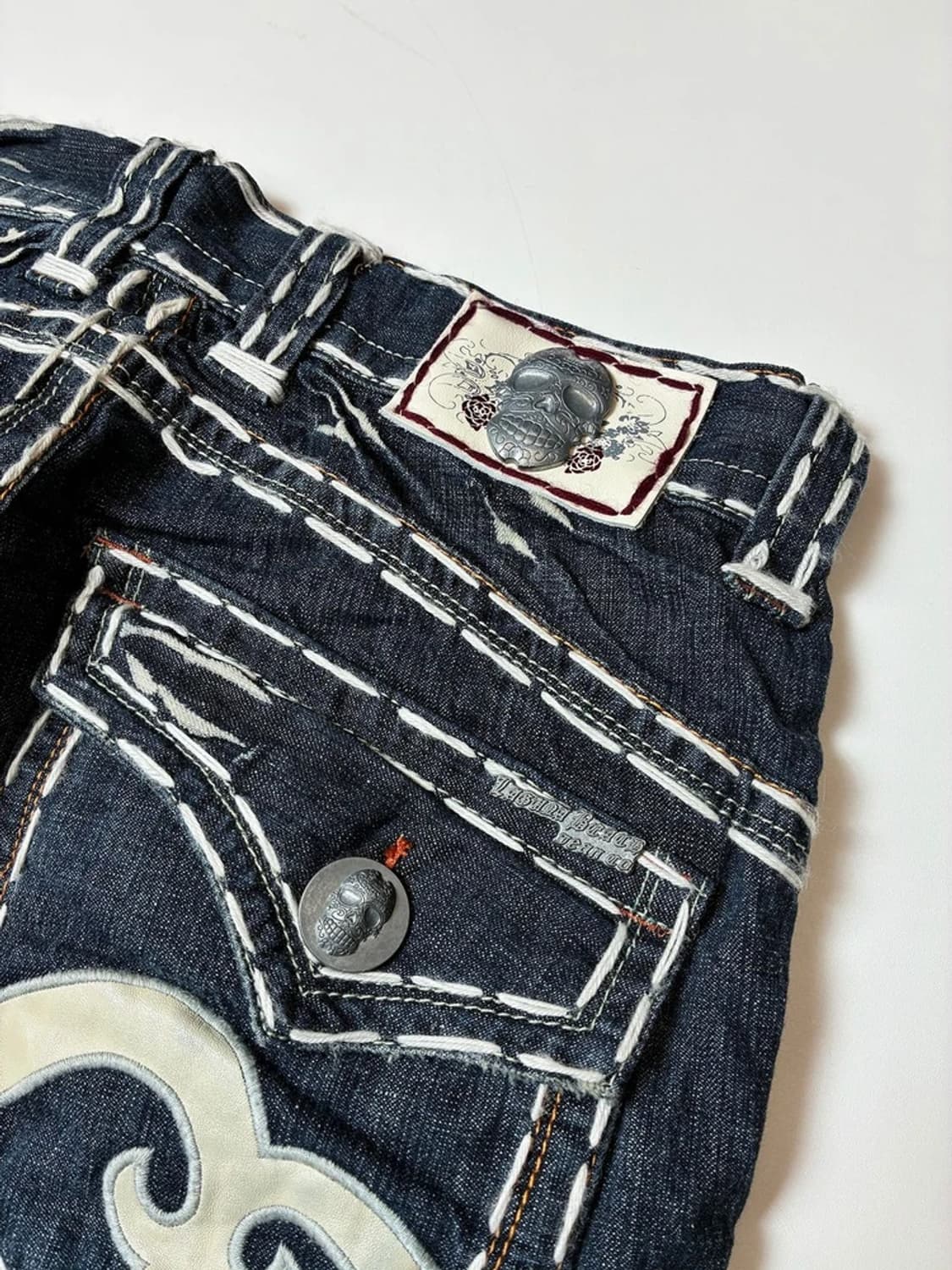 라구나비치00's Y2K 펑크 데드스탁 스티치 자수 데님팬츠 PN8831 상품이미지2