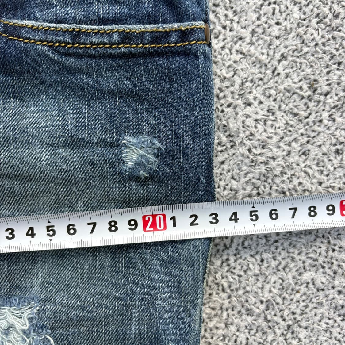 25 디젤 워싱 데님 청 반바지 0414J 상품이미지7