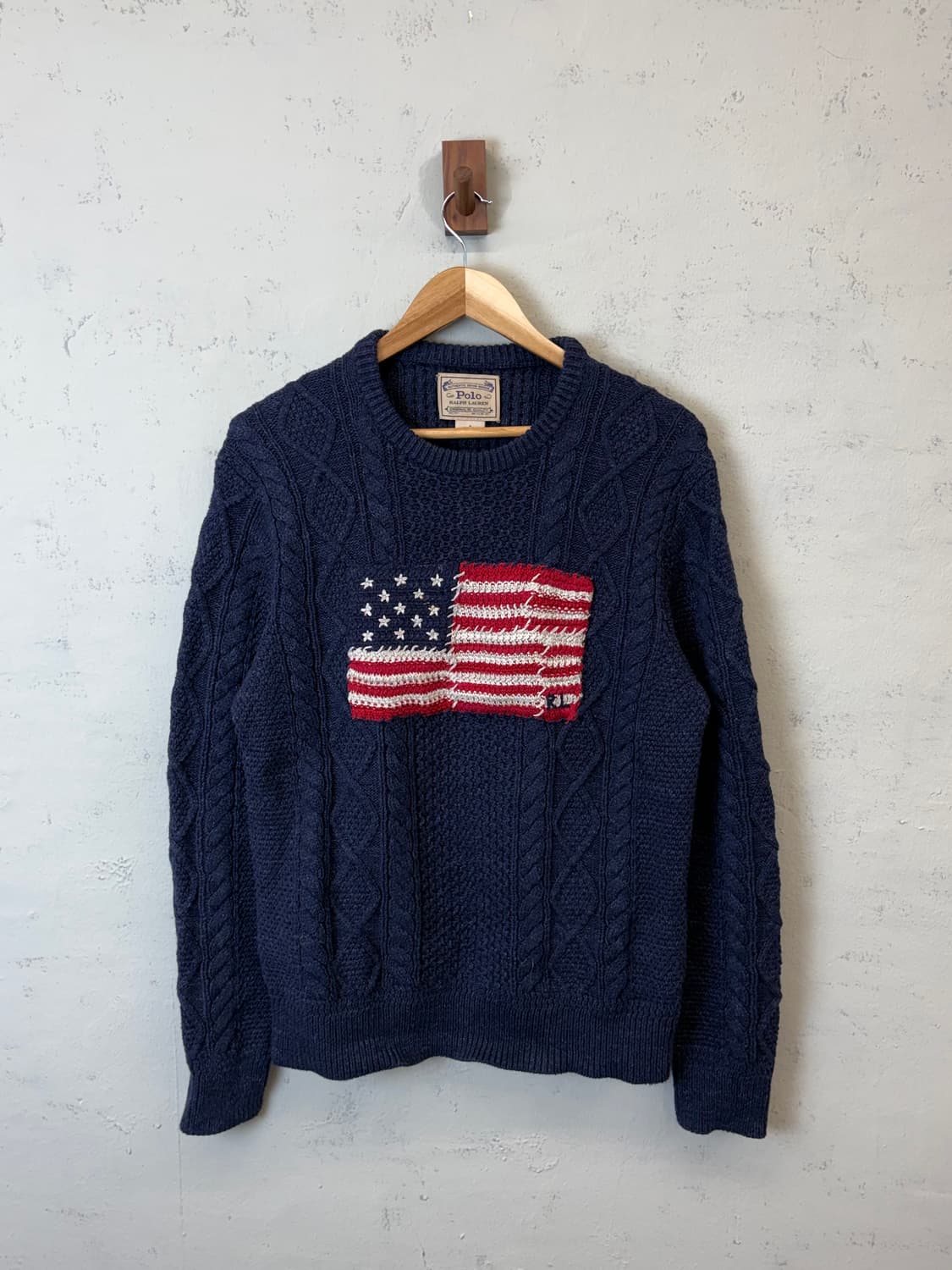폴로랄프로렌 빈티지 아란 성조기 플래그 니트 상품이미지1