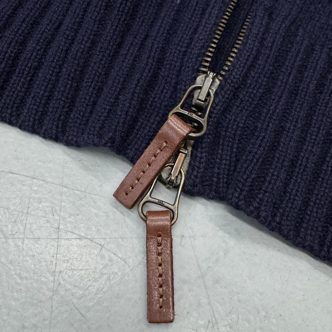 폴로 램스울 크라운로고 투웨이 니트집업 상품이미지5