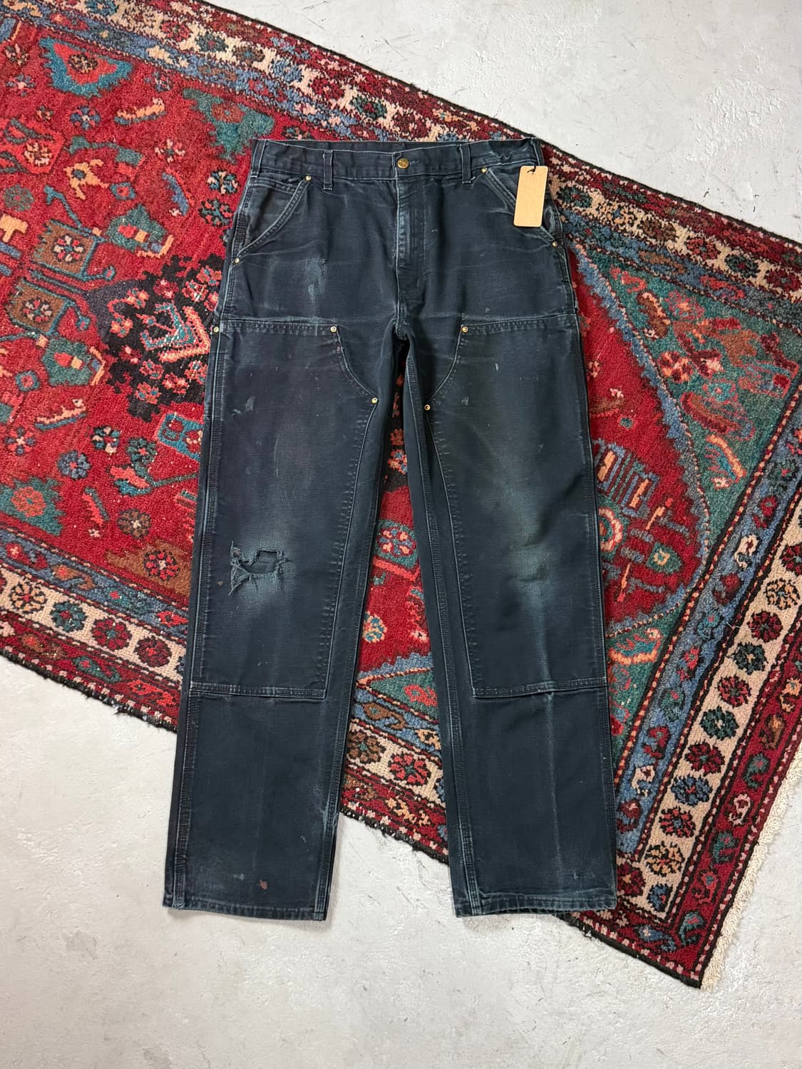 OG USA Made 칼하트 B01 더블니 블랙 칼하트 썩블니 좀비 상품이미지2