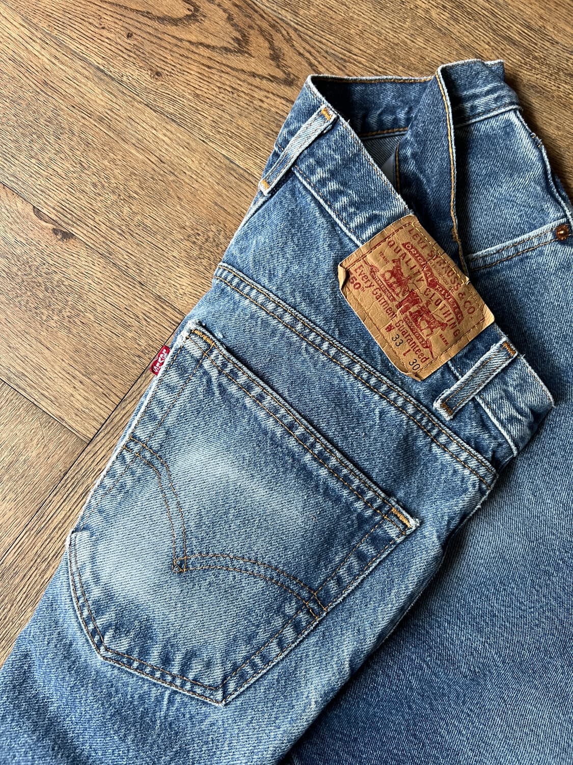[33]00's 리바이스 USA Made 550 디스트로이드 데님 팬츠 상품이미지5