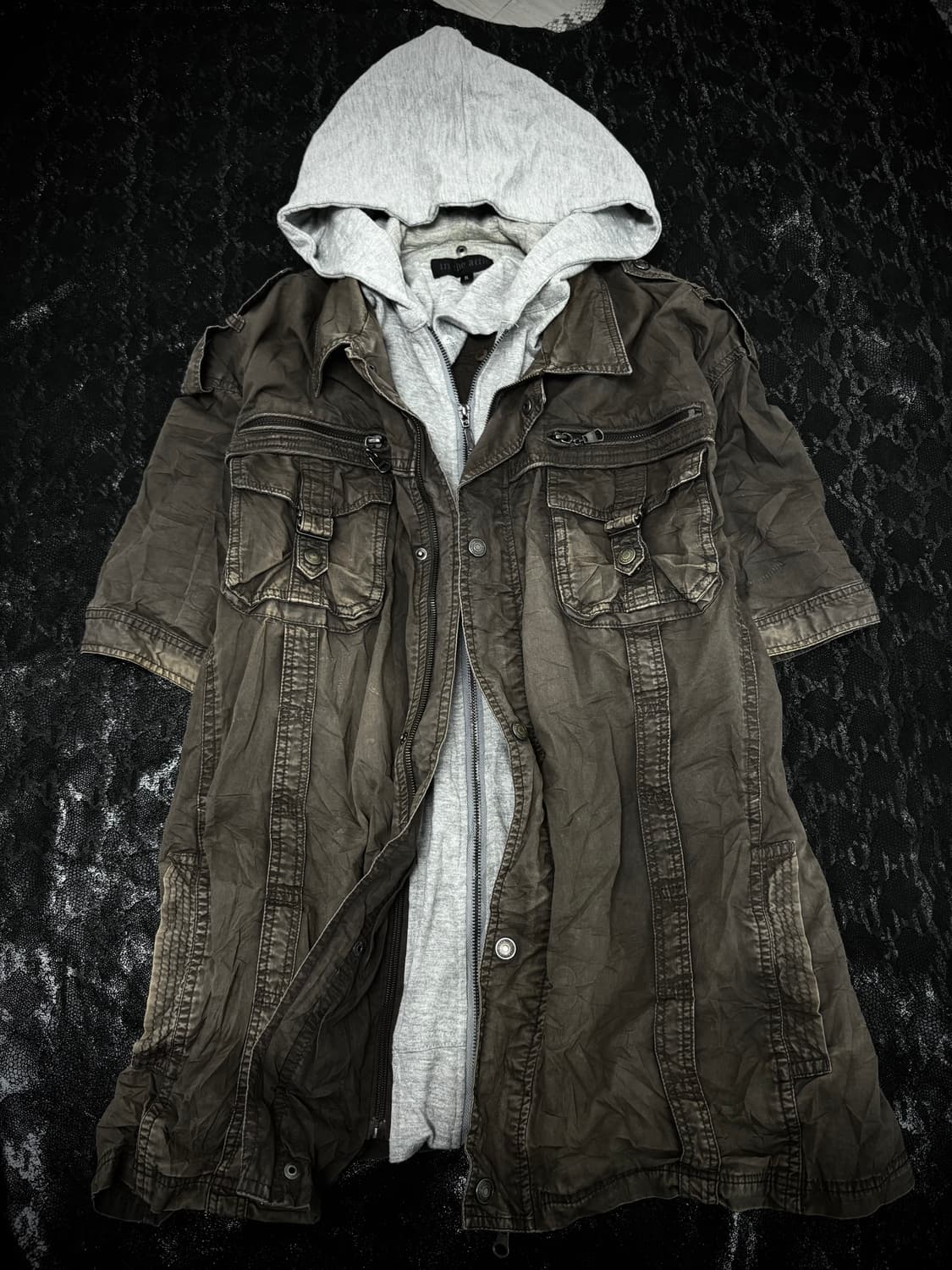 Grunge Gimmick Pocket Over-Fit 1/2 Grey  상품이미지5