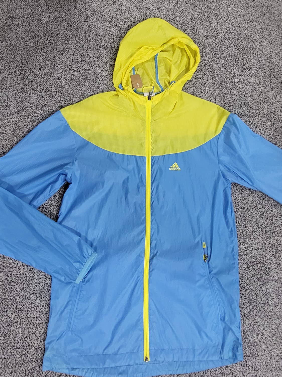 Adidas 블루·옐로우 바람막이 자켓 상품이미지1