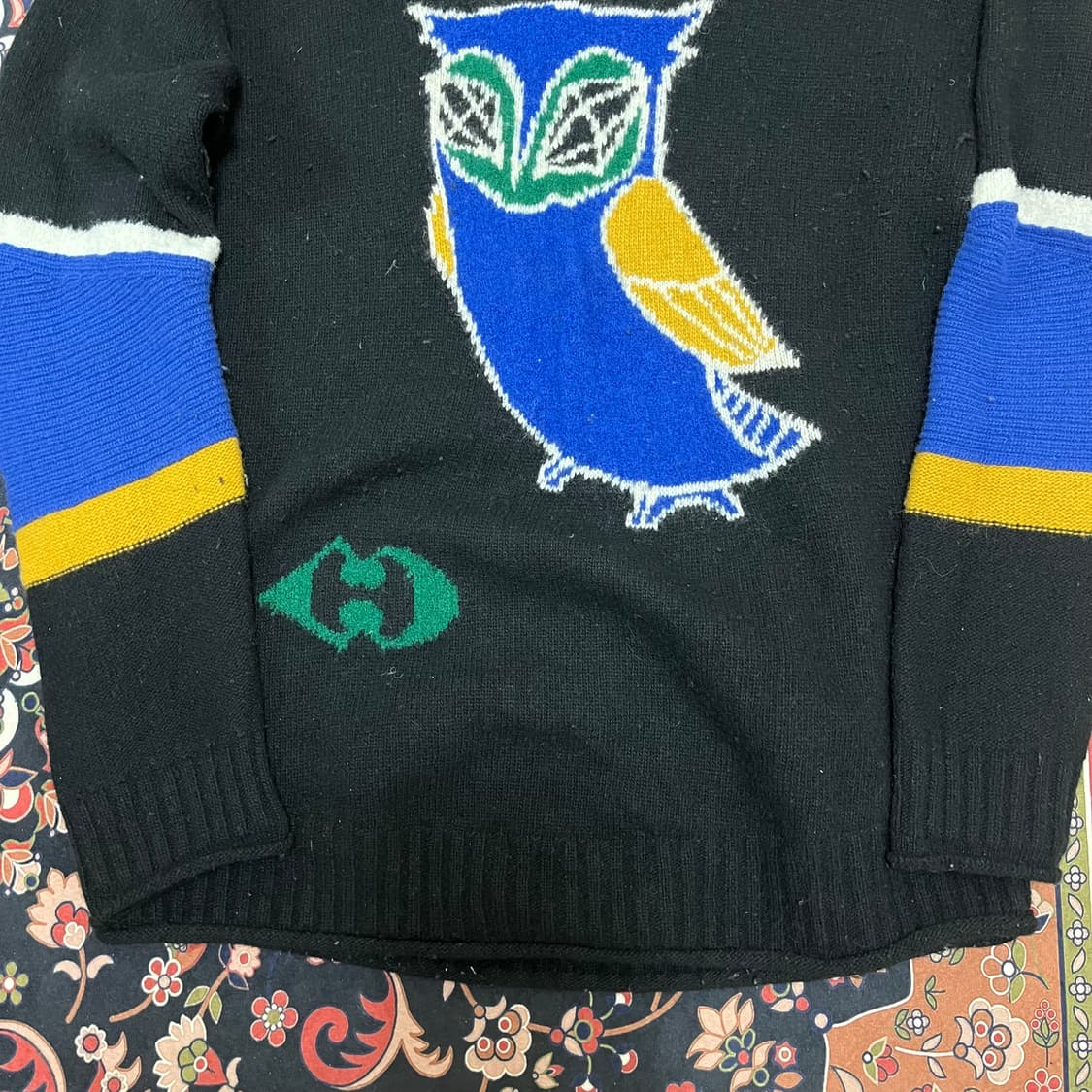 럭키슈에뜨 여성 모직 올빼미 패턴 자수 니트 스웨터 FREE 상품이미지3