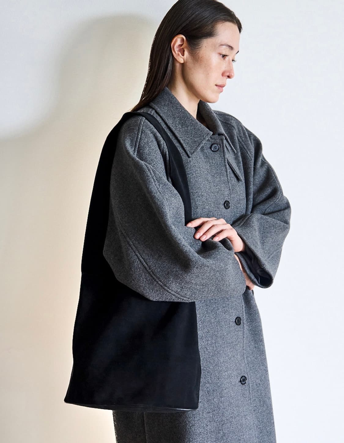 LFM / Sling Suede Tote Bag / Black / 가방 상품이미지3