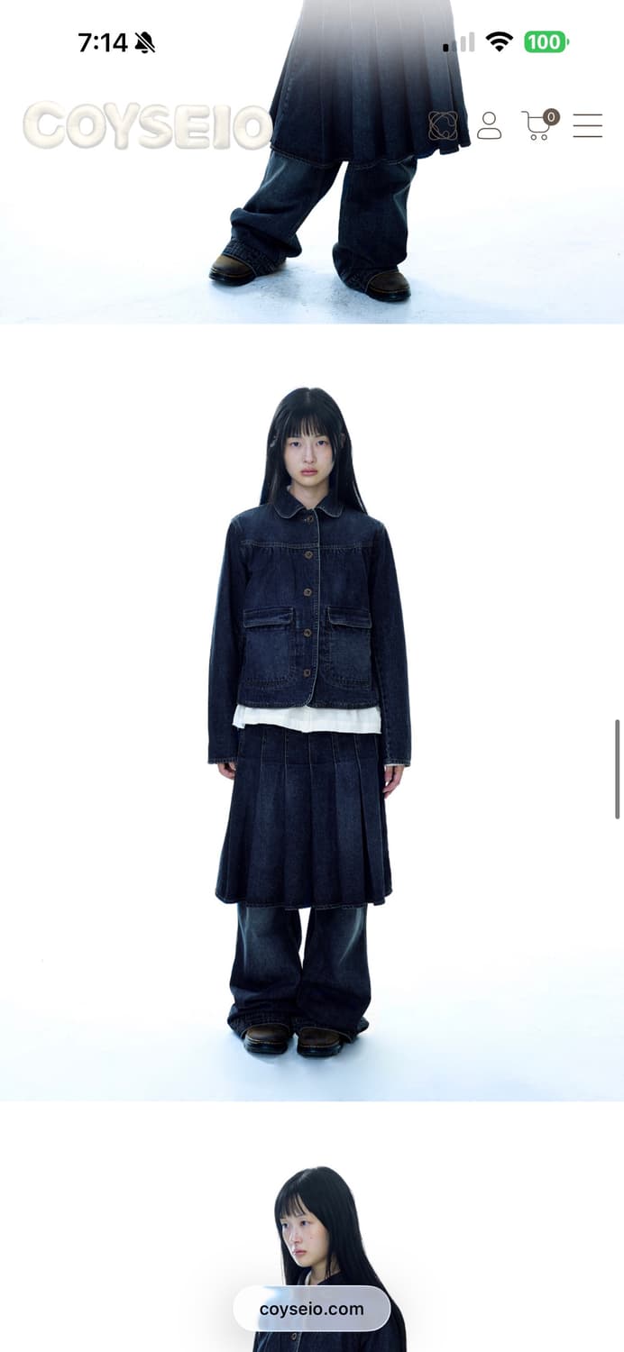 코이세이오 데님 셋업 (자켓 + 스커트) 2사이즈 상품이미지1