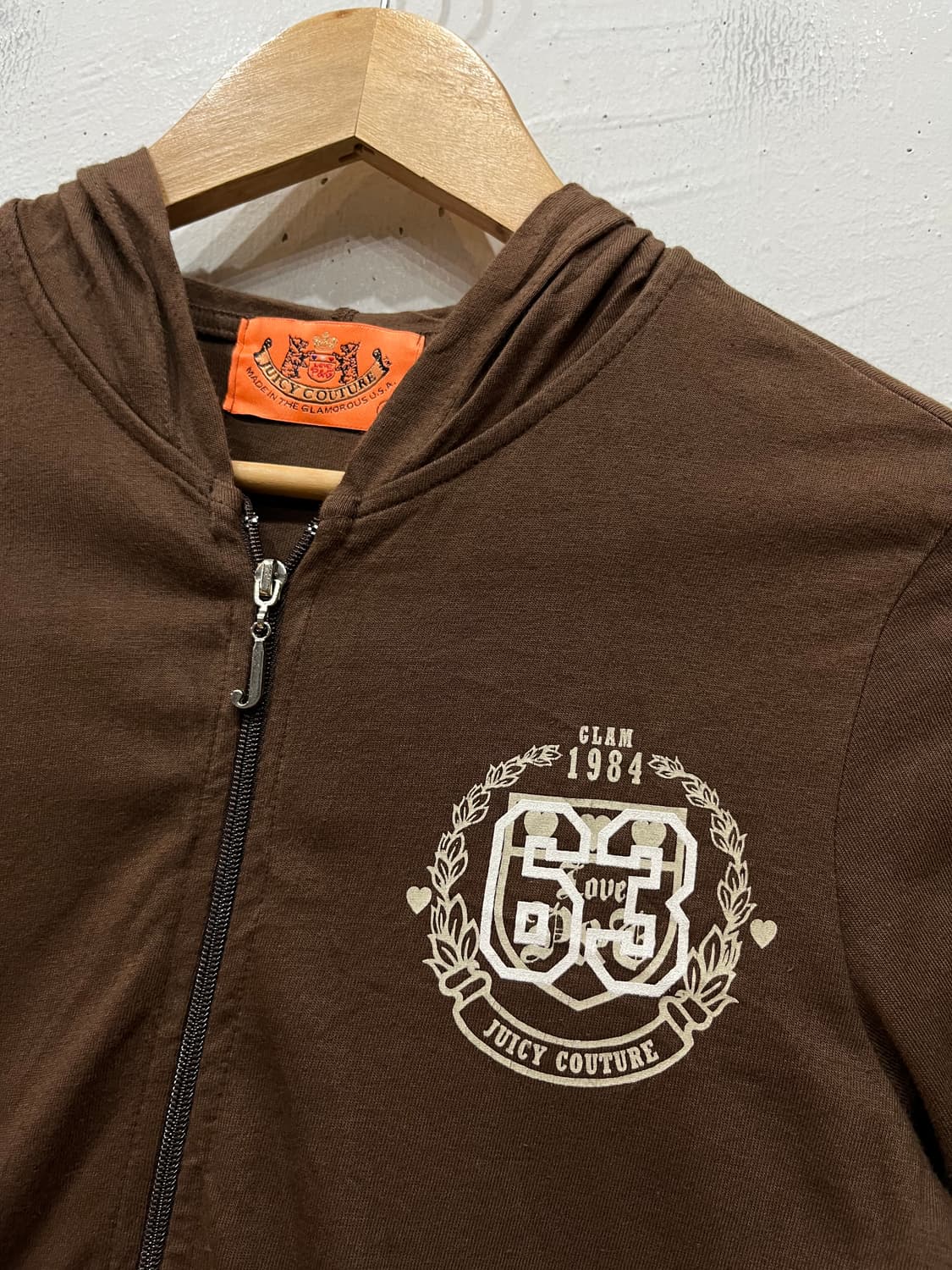 쥬시꾸뛰르 브라운 후드집업 Made in USA 상품이미지2