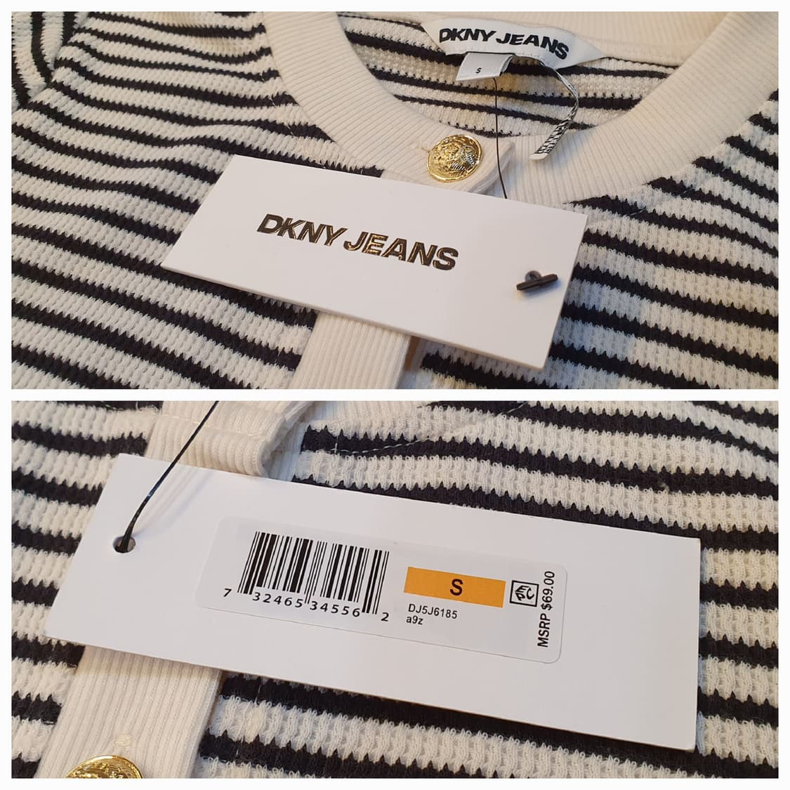 (새상품)55.DKNY 크롭 라운드니트  상품이미지4