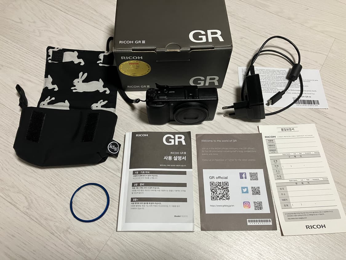 리코GR3 풀박 + kbp 소프트케이스 + 블루 링 상품이미지1