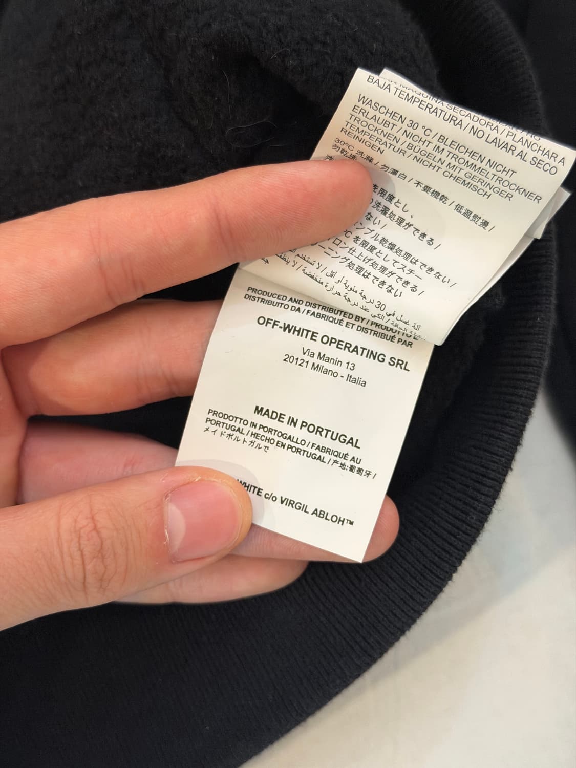 오프화이트 베르니니 후드티 블랙 상품이미지9