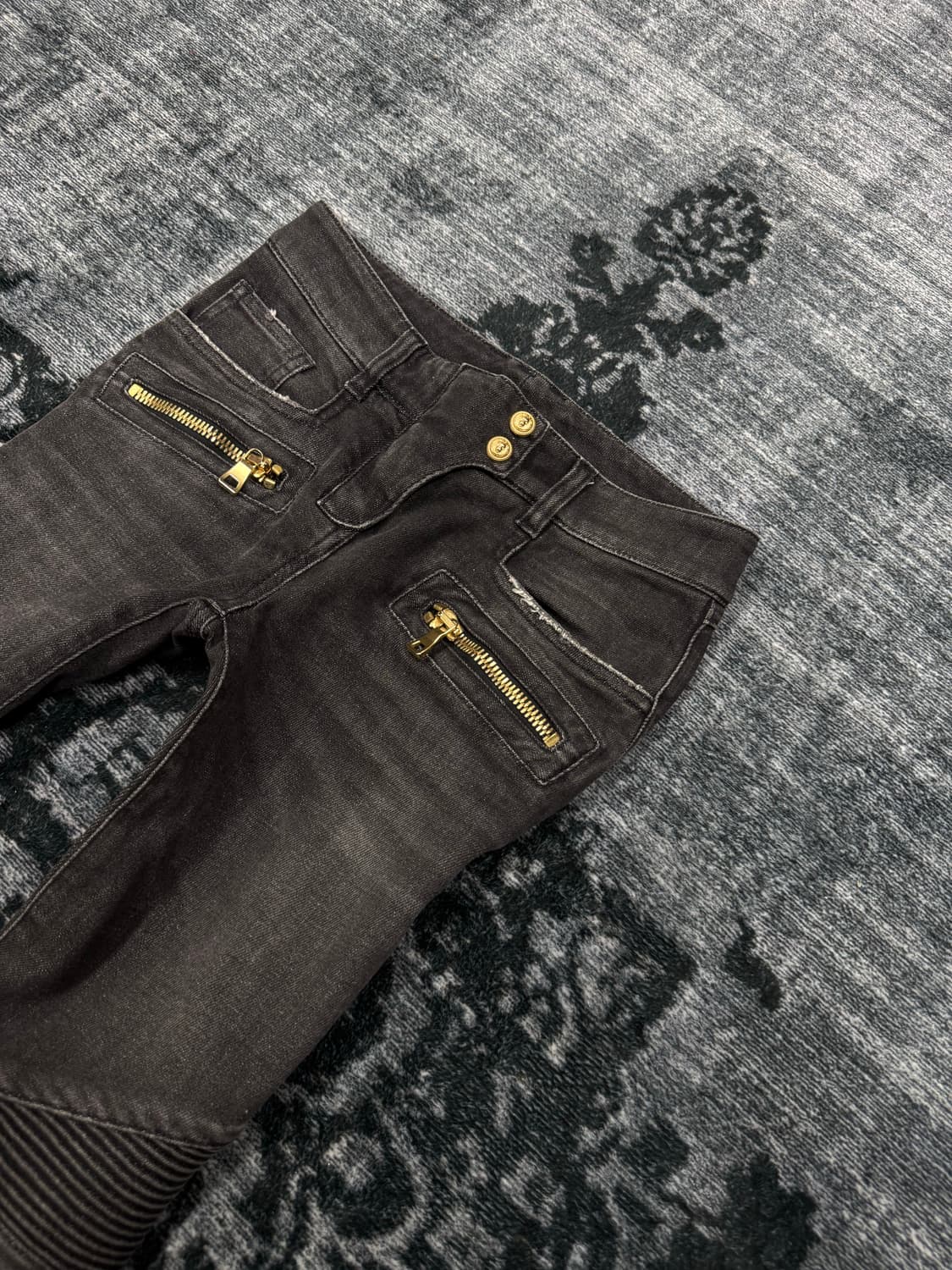 Balmain 16ss zipper slim biker pants 상품이미지4