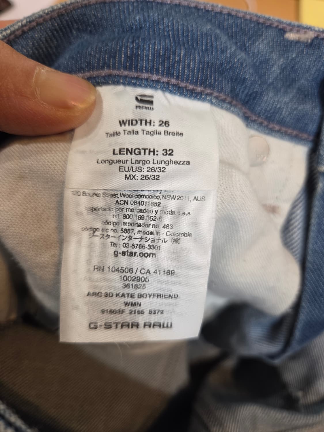 G-Star Raw 워싱 데님 청바지(W26/L32)택없음/디피용 상품이미지6