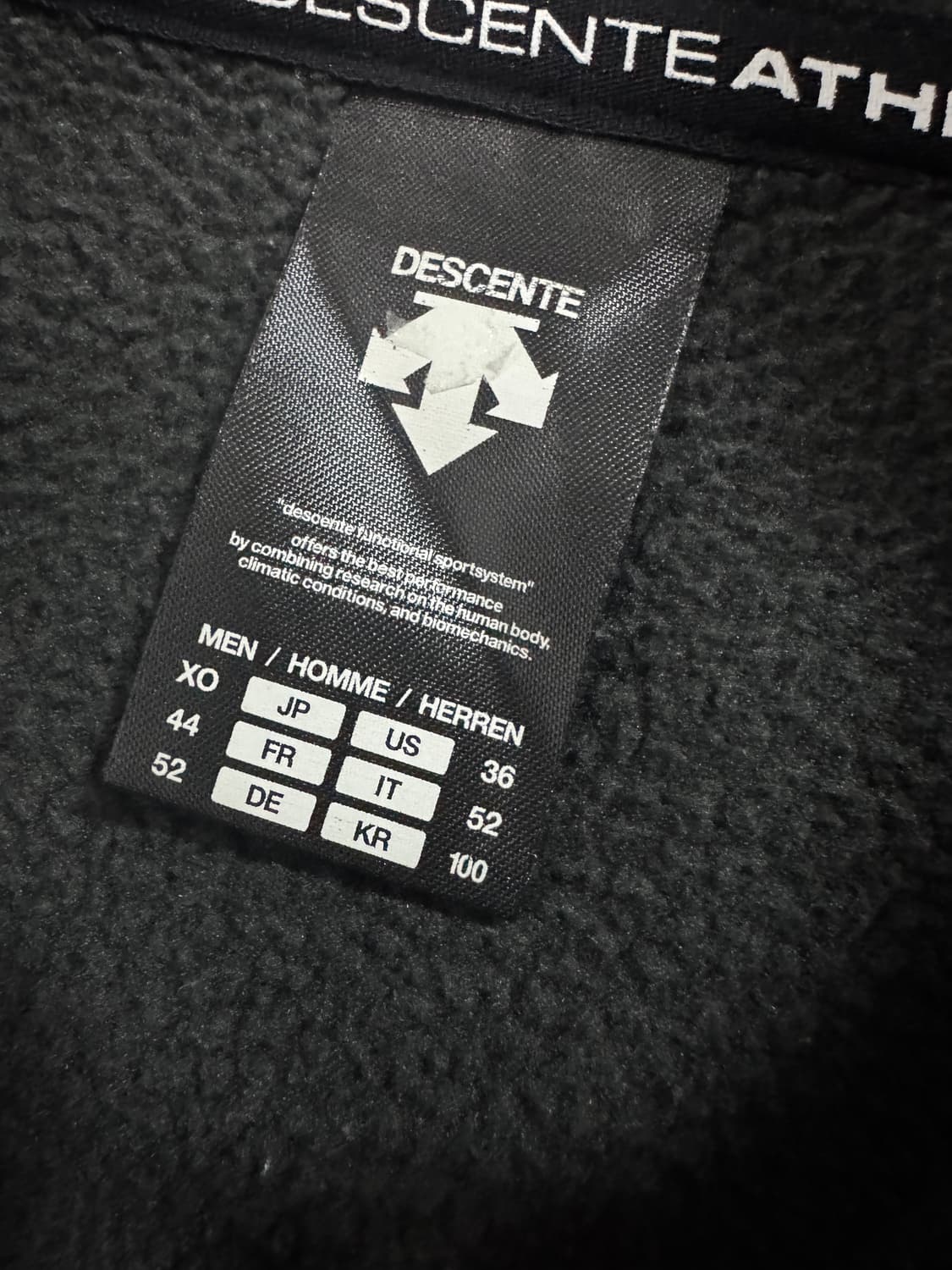 데상트 그레이 기능성 기모 후드집업 L 상품이미지3