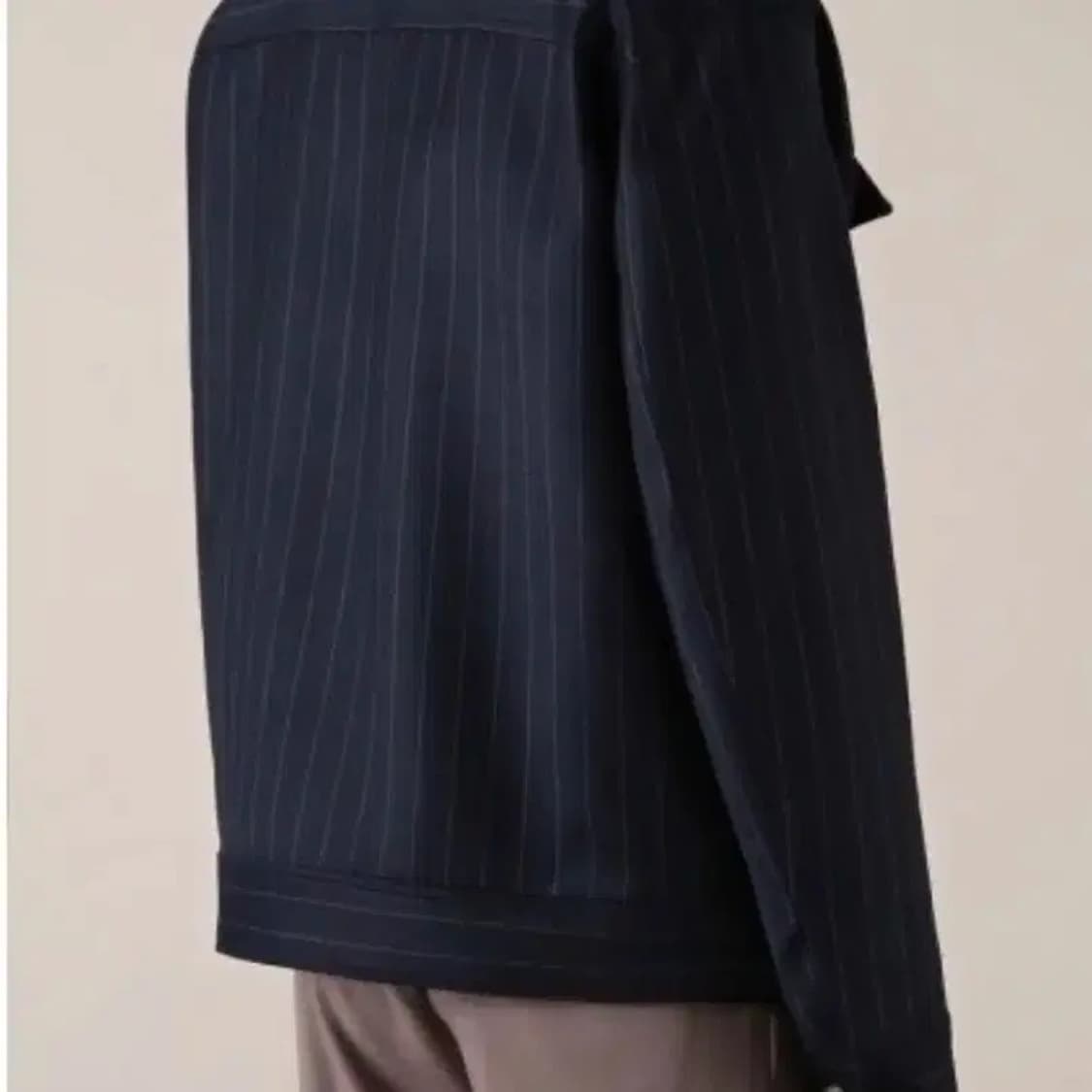 드러그옴므 스트라이프 울 트러커 블루종 자켓 S 상품이미지2