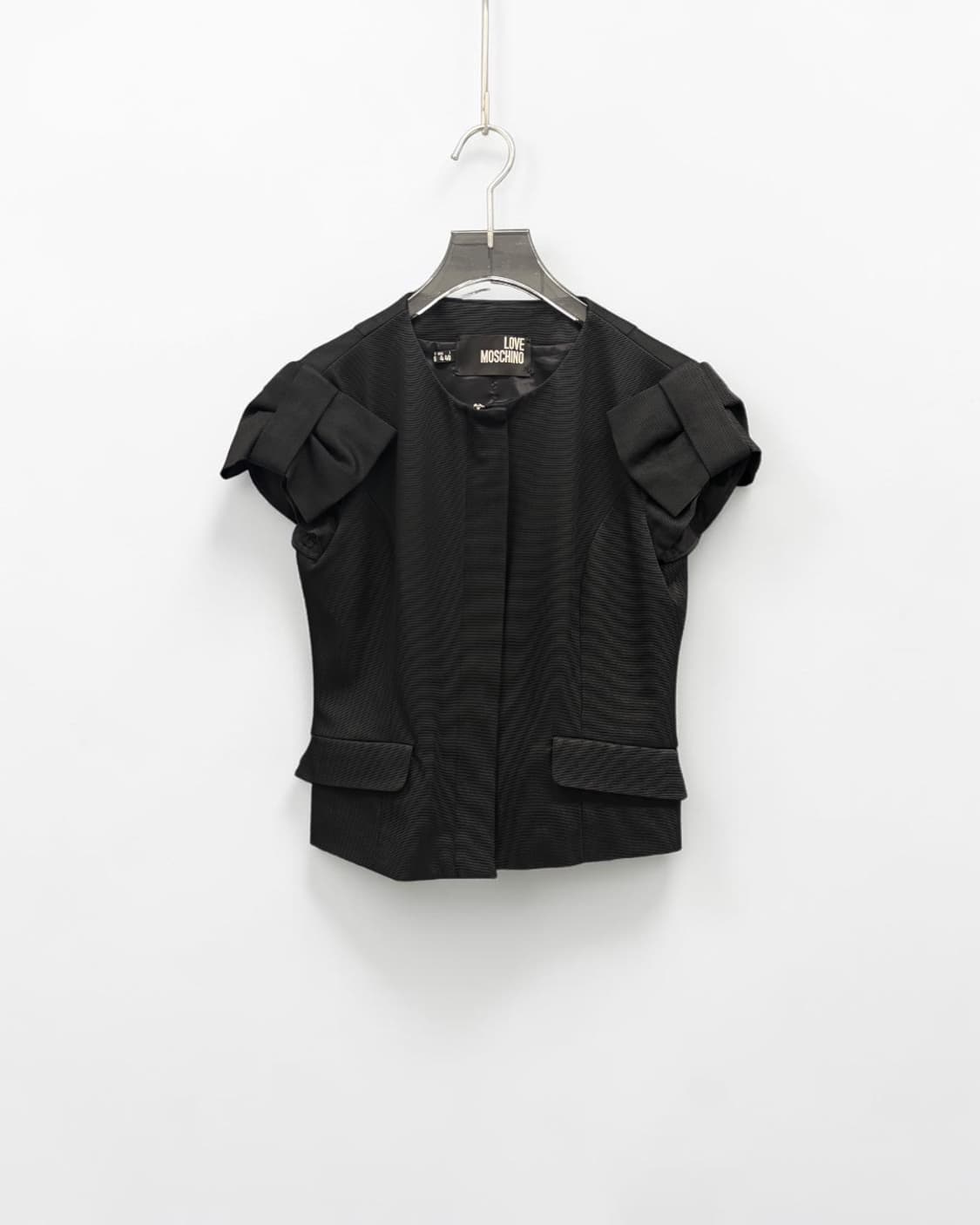 MOSCHINO ribbon sleeve cropped jacket 상품이미지1