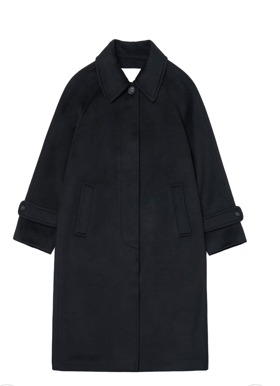 드로우핏 우먼 소프트 캐시미어 싱글 발마칸 코트 [BLACK] 상품이미지1