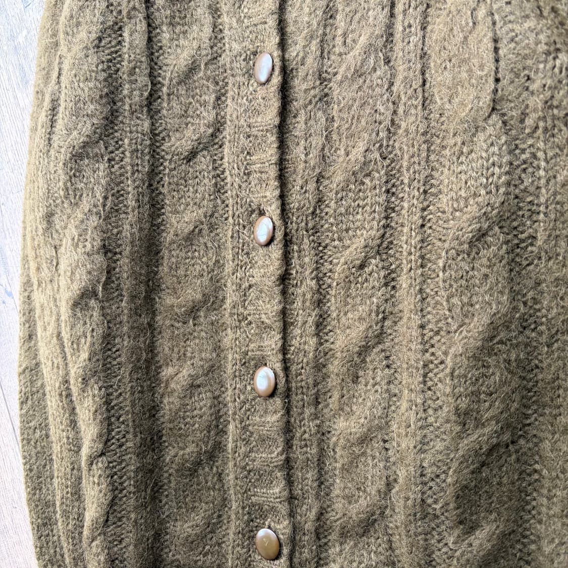 80's Hairy Twist Crochet Cardigan 상품이미지4