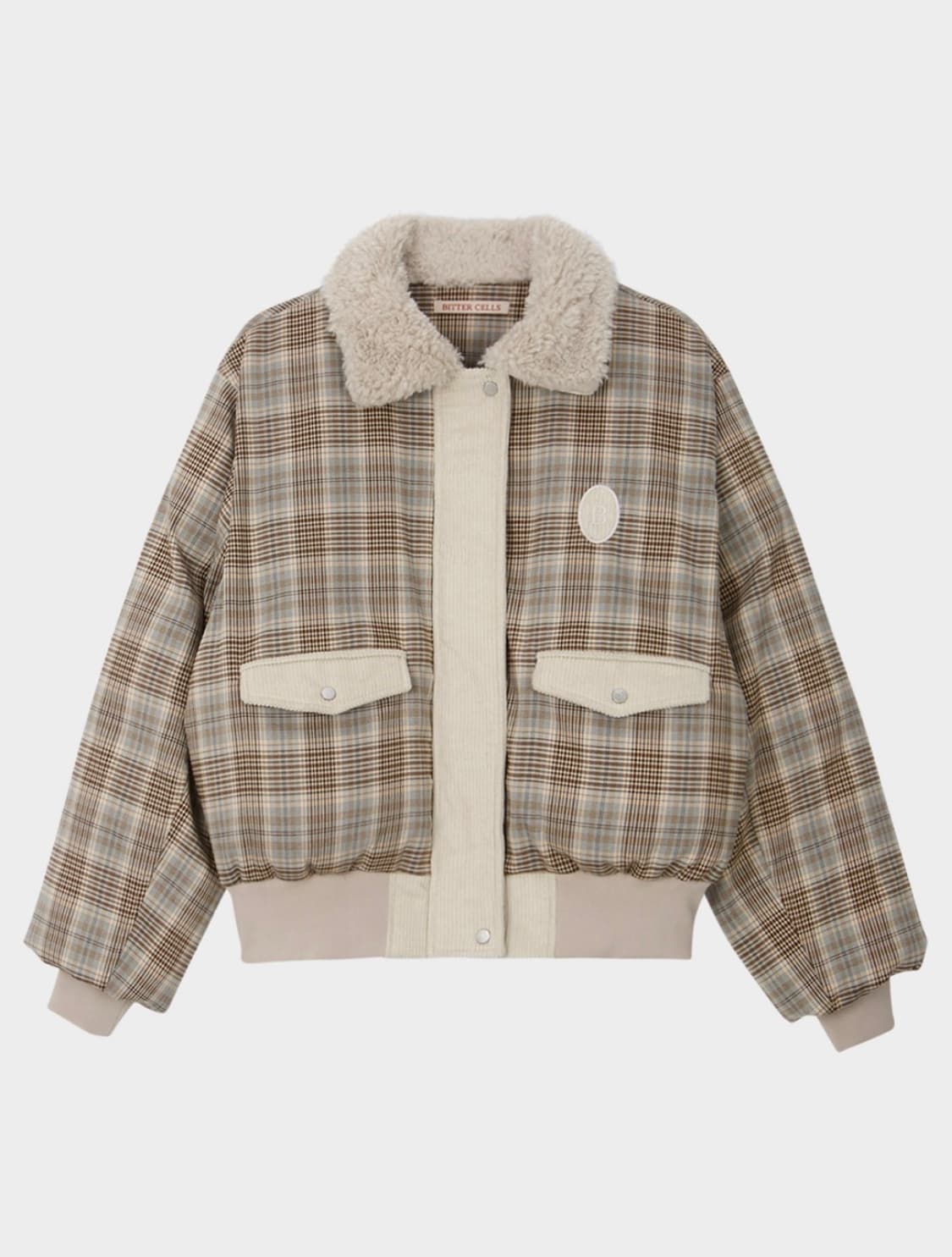 비터셀즈 위티 푸퍼 자켓 - 블루 체크 상품이미지1