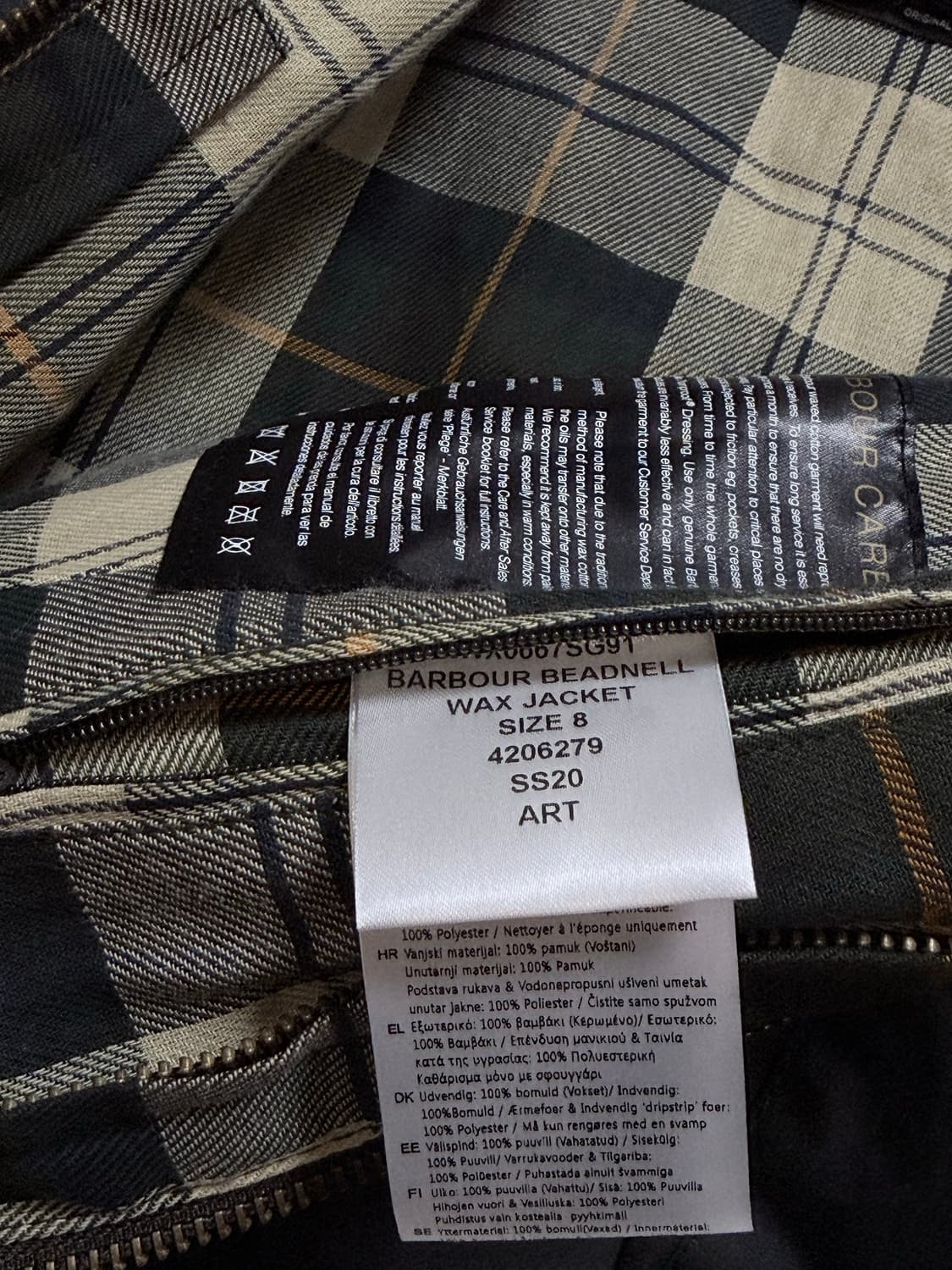 바버 비드넬 44-55사이즈 세이지그린 상품이미지5