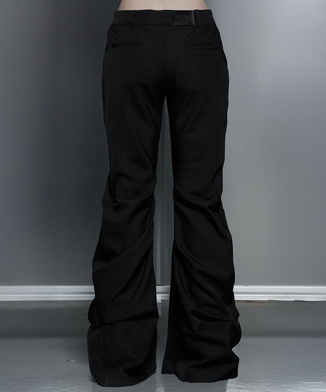 에트오소메 Side Double Lace-Up Bootcut Slacks 상품이미지3