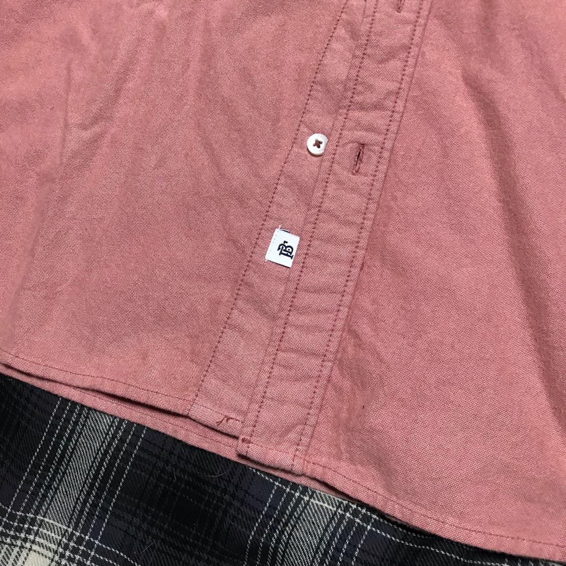 재팬 10s bay flow 피치 핑크 플란넬 옥스포드 워크셔츠 상품이미지3