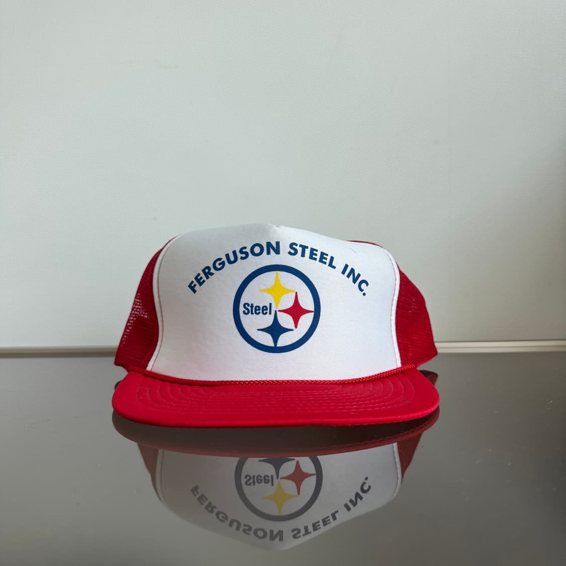 USA 빈티지 모자 볼캡 vintage cap 트러커 메쉬 레드 상품이미지1